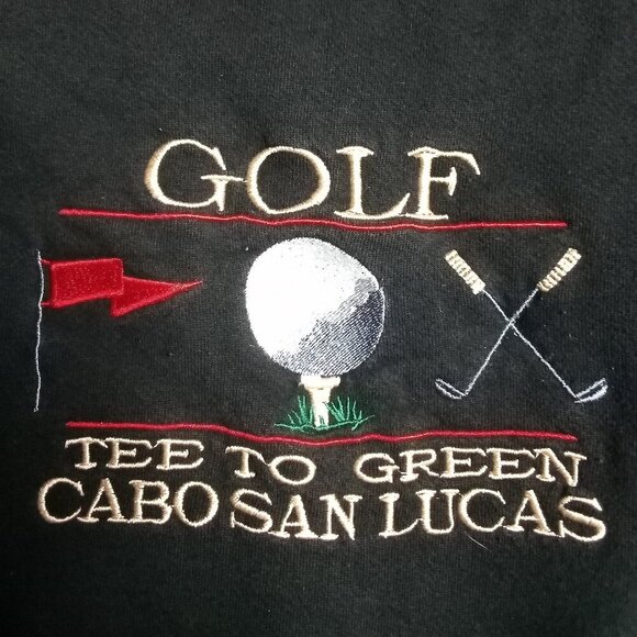 Vintage Golf Tee To Green Cabo San Lucas Crewneck Sweatshirt - Picture 1 of 5